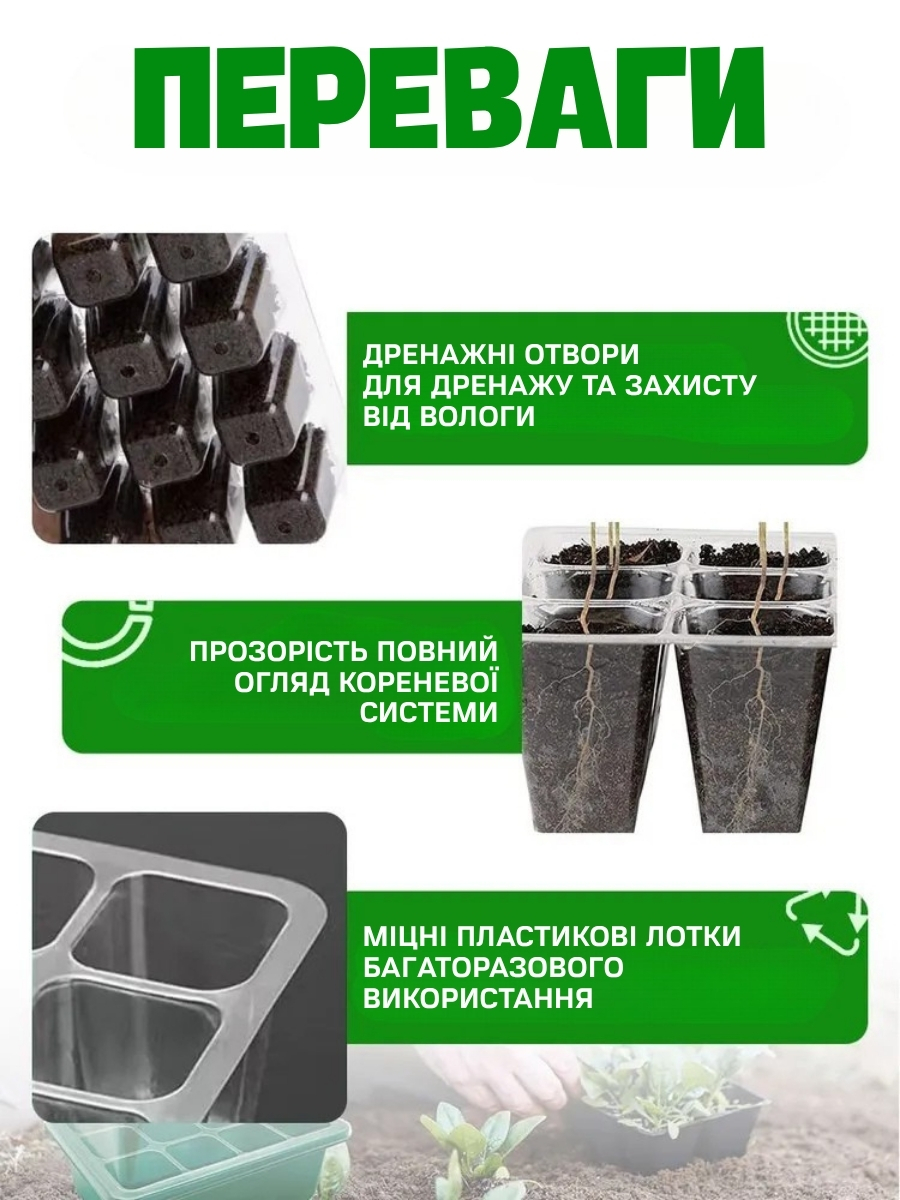 Міні теплиця з LED-підсвічуванням для домашньої розсади